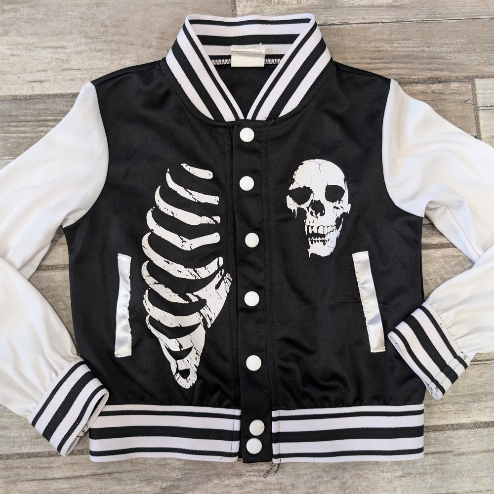 Skeleton Varsity Jacket Costume for Kids